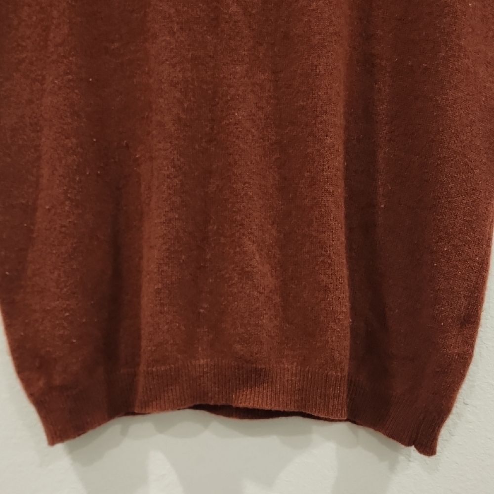 Crush Cashmere Lucca Crew Neck Tank In Warm Brown, Size Large - Picture 4 of 9
